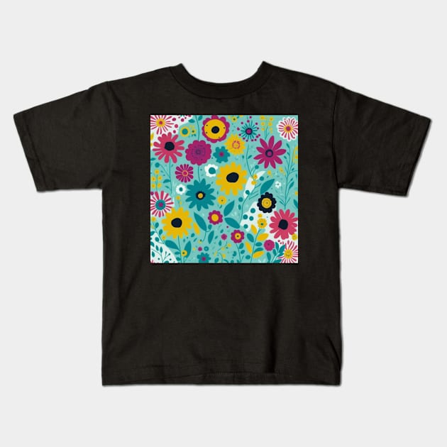 Enchanting Blossom Fantasia Pattern Kids T-Shirt by JEWEBIE